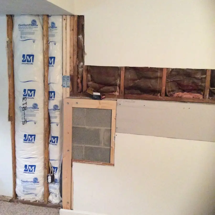 Wall insulation replacement during Contents Cleaning & Restoration in La Vista